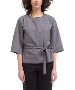 Stretch knit reversible sweatshirt