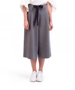 Stretch knit reversible culottes