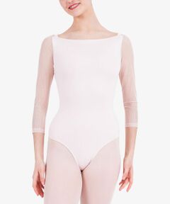 3/4 sleeve lace leotard