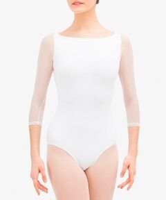 3/4 sleeve lace leotard