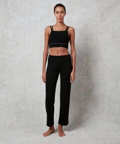 Viscose turn-up waistband jazz pants