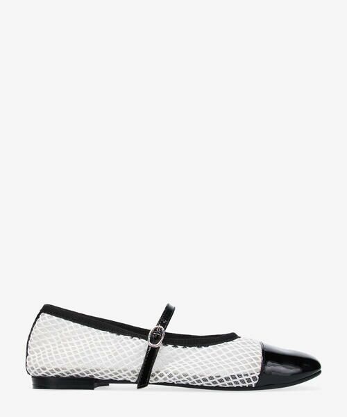 Repetto/レペット Georgiana mesh Mary-janes Blanc Noir 38.5 Repetto/レペット Georgiana mesh Mary-janes Blanc Noir 38.5