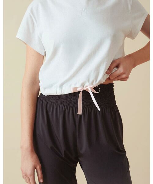 Repetto / レペット カットソー | Satin ribbon crop top | 詳細1