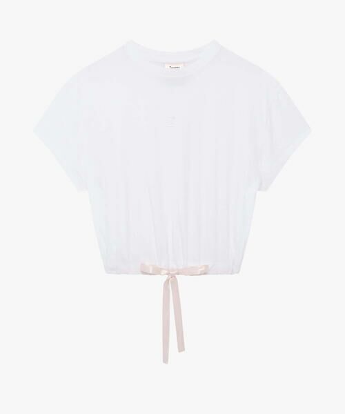 Repetto / レペット カットソー | Satin ribbon crop top | 詳細2