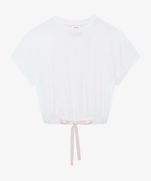 Repetto / レペット その他トップス | クロップ トップ w/サテンリボン（ブラン）