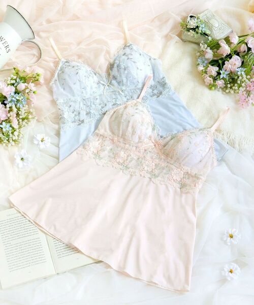 Risa Magli / リサマリ その他インナー・ルームウェア | シュクリエ カップ付キャミソール | 詳細1