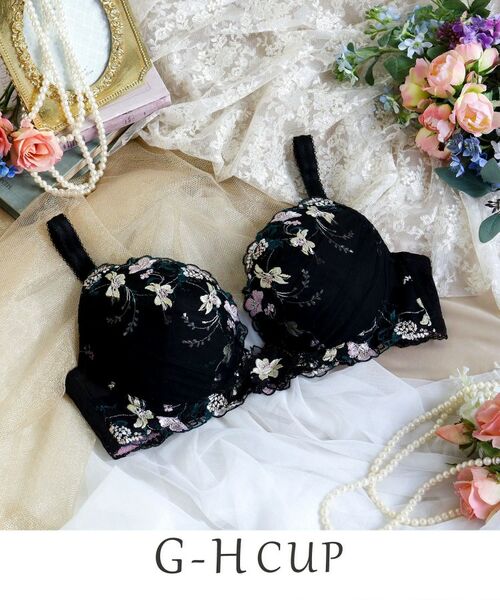 Risa Magli/リサマリ アイリィー ブラジャー(G-H)<V Make Type> ブラック(019) 73(G75) Risa Magli/リサマリ アイリィー ブラジャー(G-H)<V Make Type> ブラック(019) 73(G75)