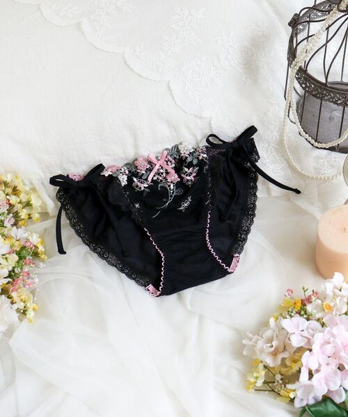 Risa Magli/リサマリ ナヨン リボンショーツ ブラック(019) 02(M)