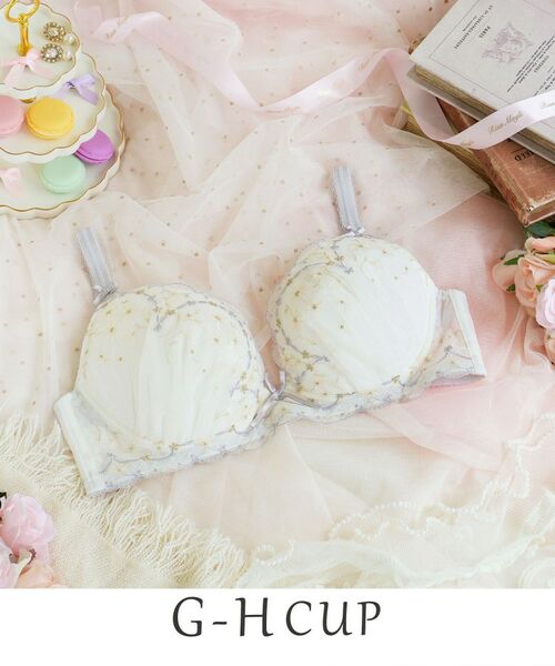 Risa Magli/リサマリ コニー ブラジャー (G-H) <サイドすっきりタイプ> アイボリー(004) 71(G65) Risa Magli/リサマリ コニー ブラジャー (G-H) <サイドすっきりタイプ> アイボリー(004) 71(G65)