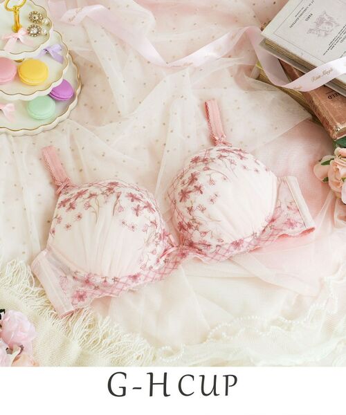 Risa Magli/リサマリ コニー ブラジャー (G-H) <サイドすっきりタイプ> ピンク(071) 73(G75) Risa Magli/リサマリ コニー ブラジャー (G-H) <サイドすっきりタイプ> ピンク(071) 73(G75)