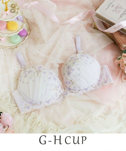 Risa Magli/リサマリ コニー ブラジャー (G-H) <サイドすっきりタイプ> ラベンダー(080) 73(G75) Risa Magli/リサマリ コニー ブラジャー (G-H) <サイドすっきりタイプ> ラベンダー(080) 73(G75)