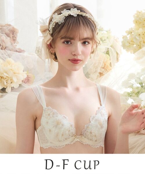 Risa Magli/リサマリ ピア ブラジャー (D-F) <リサマリ ミラクル谷間ブラ> クリーム(054) 52(E70) Risa Magli/リサマリ ピア ブラジャー (D-F) <リサマリ ミラクル谷間ブラ> クリーム(054) 52(E70)