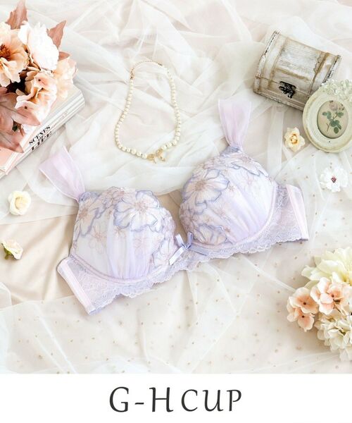 Risa Magli/リサマリ ピア ブラジャー (G-H) <サイドすっきりタイプ> パープル(083) 81(H65) Risa Magli/リサマリ ピア ブラジャー (G-H) <サイドすっきりタイプ> パープル(083) 81(H65)