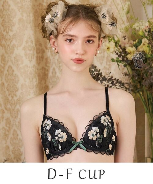 Risa Magli/リサマリ プティット ブラジャー （D-F） ＜リサマリ ミラクル谷間ブラ＞ ブラック(019) 41(D65)