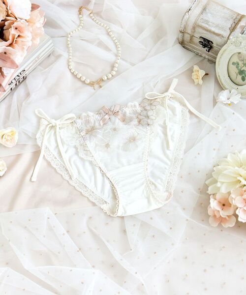 Risa Magli/リサマリ ピア リボンショーツ クリーム(054) 02(M)