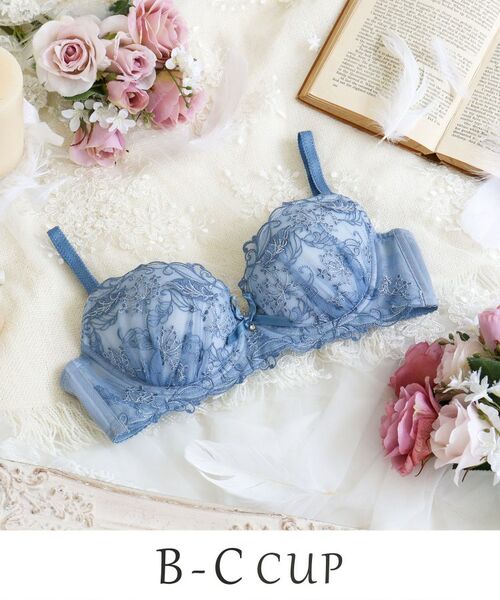 Risa Magli/リサマリ ナンシー ブラジャー （B-C） ＜スウィートリッチ＞ ブルー(092) 31(C65)