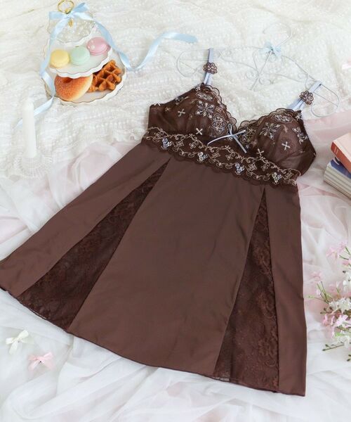 Risa Magli/リサマリ キャシー カップ付スリップ ブラウン(043) 03(L)