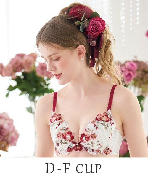 Risa Magli/リサマリ サリー ブラジャー (D-F) <V Make Type> レッド(061) 43(D75) Risa Magli/リサマリ サリー ブラジャー (D-F) <V Make Type> レッド(061) 43(D75)