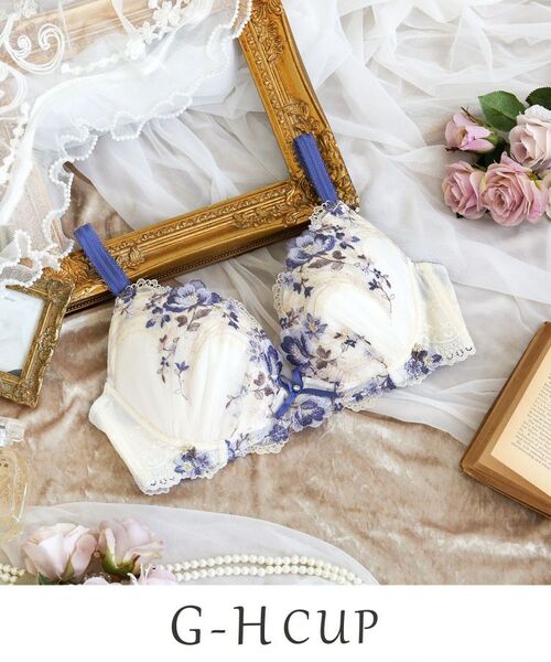 Risa Magli/リサマリ サリー ブラジャー (G-H) <V Make Type> ブルー(092) 71(G65) Risa Magli/リサマリ サリー ブラジャー (G-H) <V Make Type> ブルー(092) 71(G65)