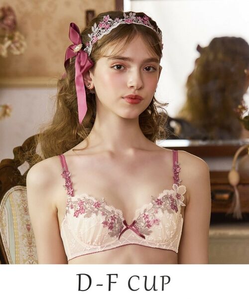 Risa Magli/リサマリ ジニー ブラジャー （D-F） ＜スウィートリッチ＞ ローズ(062) 43(D75)