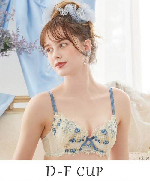 Risa Magli/リサマリ リピネ ブラジャー (D-F) <S Make Type> ブルー(092) 61(F65) Risa Magli/リサマリ リピネ ブラジャー (D-F) <S Make Type> ブルー(092) 61(F65)