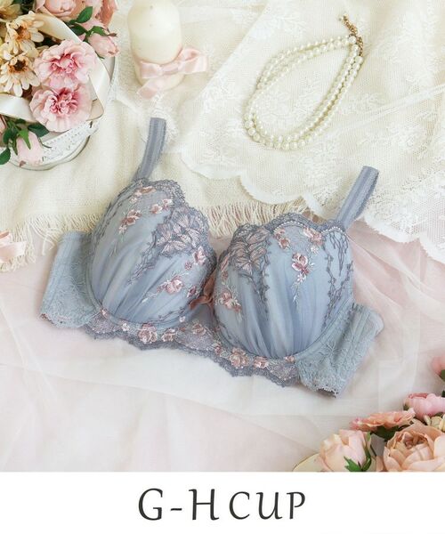 Risa Magli/リサマリ リピネ ブラジャー (G-H) <S Make Type> グレー(012) 72(G70) Risa Magli/リサマリ リピネ ブラジャー (G-H) <S Make Type> グレー(012) 72(G70)