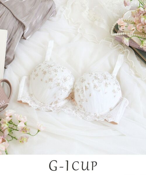 Risa Magli/リサマリ ドーラ ブラジャー (G-I) <バストアップタイプ> ホワイト(001) 81(H65) Risa Magli/リサマリ ドーラ ブラジャー (G-I) <バストアップタイプ> ホワイト(001) 81(H65)