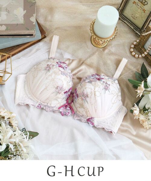 Risa Magli/リサマリ ヴァネッサ ブラジャー (G-H) ＜V Make Type＞ ピンク(071) 73(G75)