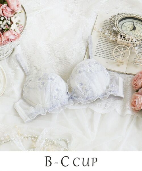 Risa Magli / リサマリ ブラ | フリート ブラジャー (B-C) <リサマリミラクル谷間ブラ>(ホワイト(001))