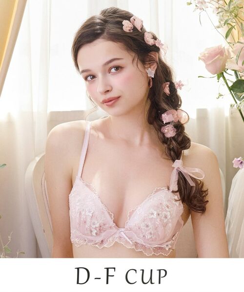 Risa Magli / リサマリ ブラ | フリート ブラジャー (D-F) ＜リサマリミラクル谷間ブラ＞（ピンク(071)）