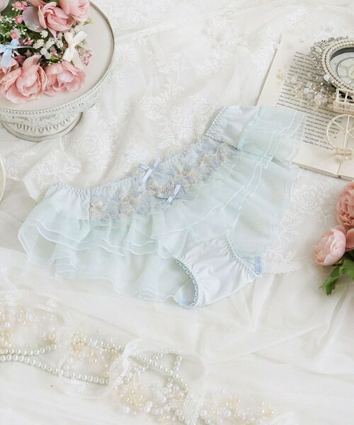 Risa Magli / リサマリ ショーツ | フリート フレアショーツ（サックスブルー(090)）