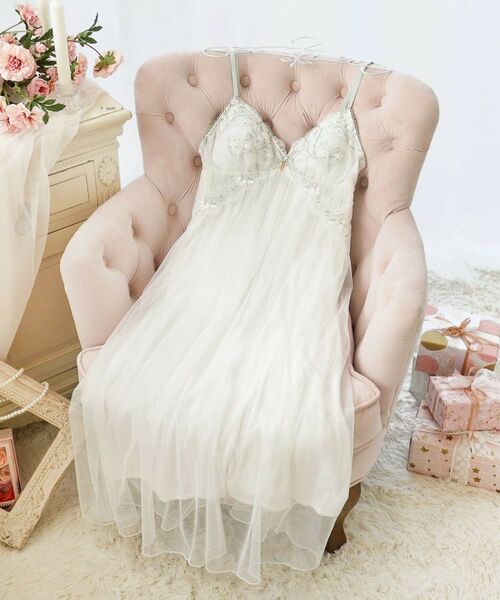 Risa Magli / リサマリ その他インナー・ルームウェア | フローチェ カップ付マキシワンピース（ホワイト(001)）