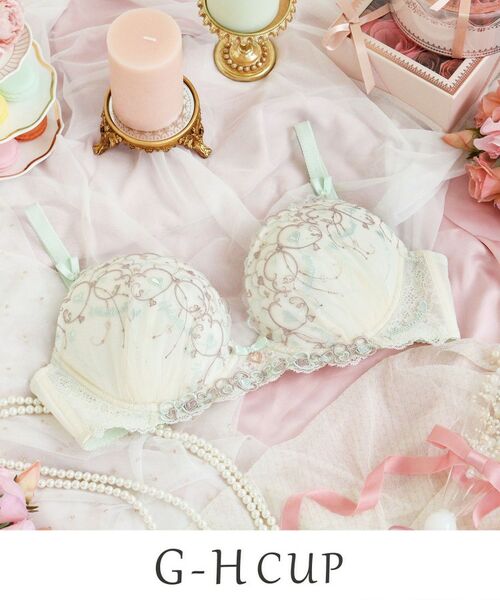 Risa Magli / リサマリ ブラ | ヘルティー ブラジャー (G-H) ＜Glamor Bra／サイドすっきりタイプ＞（クリーム(054)）