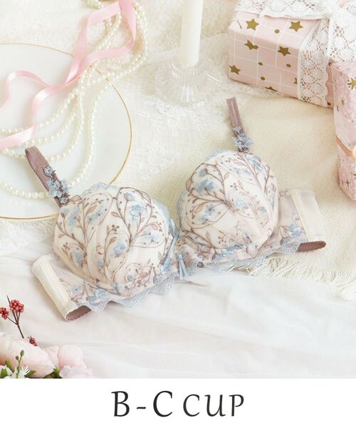 Risa Magli / リサマリ ブラ | フローチェ ブラジャー (B-C) ＜Sweet Rich（スウィートリッチ）＞（ブルー(092)）