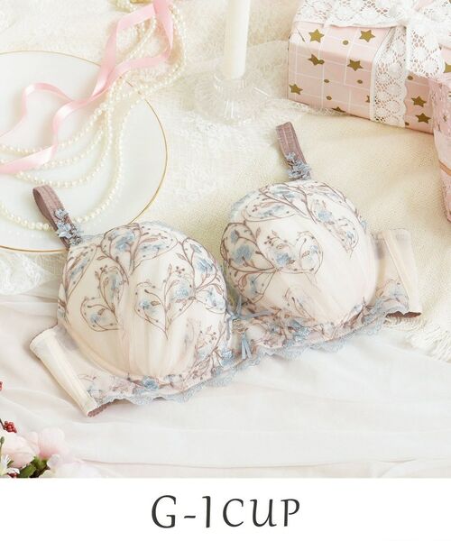 Risa Magli / リサマリ ブラ | フローチェ ブラジャー (G-I) ＜Glamor Bra／バストアップタイプ＞（ブルー(092)）