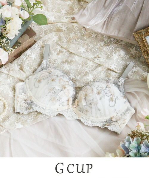 Risa Magli / リサマリ ブラ | フルーリ ノンワイヤーブラ (G) ＜メロフィータイプ＞（アイボリー(004)）