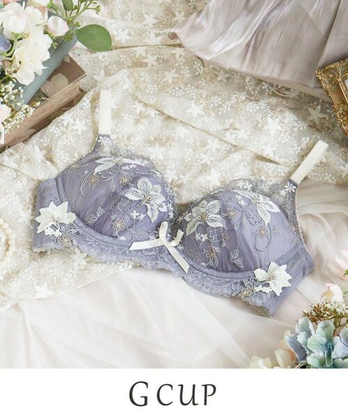 Risa Magli / リサマリ ブラ | フルーリ ノンワイヤーブラ (G) ＜メロフィータイプ＞（グレー(012)）