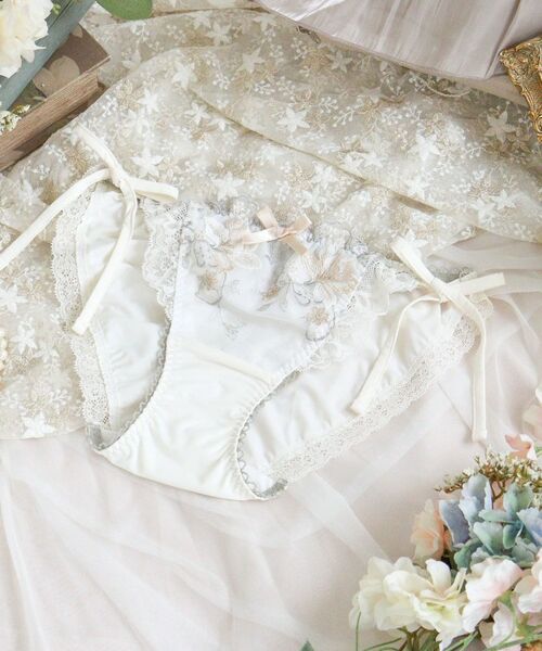 Risa Magli / リサマリ ショーツ | フルーリ リボンショーツ（アイボリー(004)）