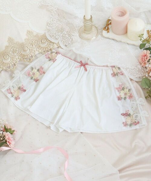 Risa Magli / リサマリ その他インナー・ルームウェア | ダニエラ タップパンツ（ホワイト(001)）