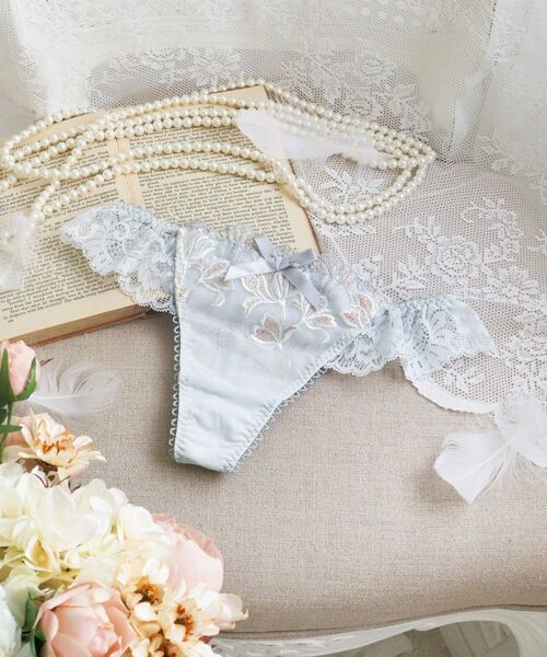 Risa Magli / リサマリ ショーツ | リーゼル Tバック（サックスブルー(090)）