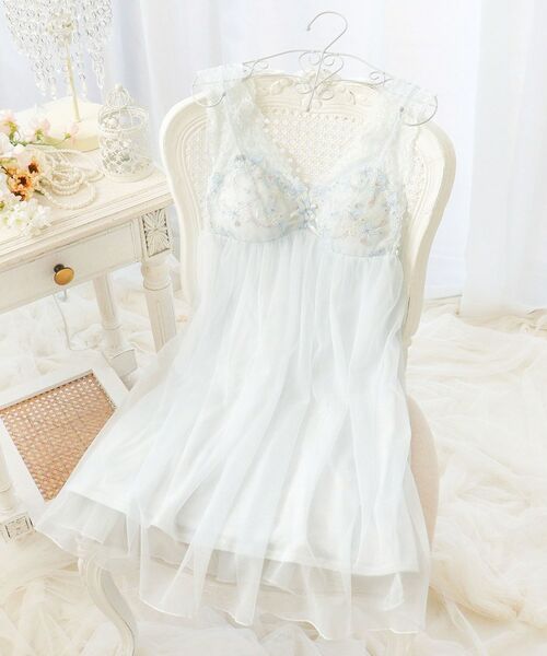 Risa Magli / リサマリ その他インナー・ルームウェア | フェナ カップ付ワンピース（サックスブルー(090)）