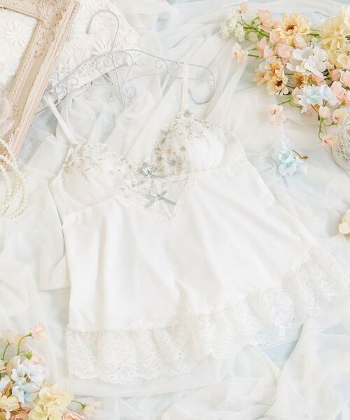 Risa Magli / リサマリ その他インナー・ルームウェア | フェナ カップ付キャミソール（ホワイト(001)）