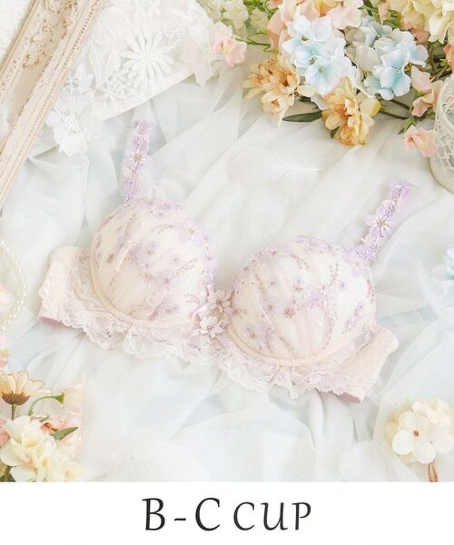 Risa Magli / リサマリ ブラ | フェナ ブラジャー (B-C) ＜Sweet Rich（スウィートリッチ）＞（ピンク(071)）