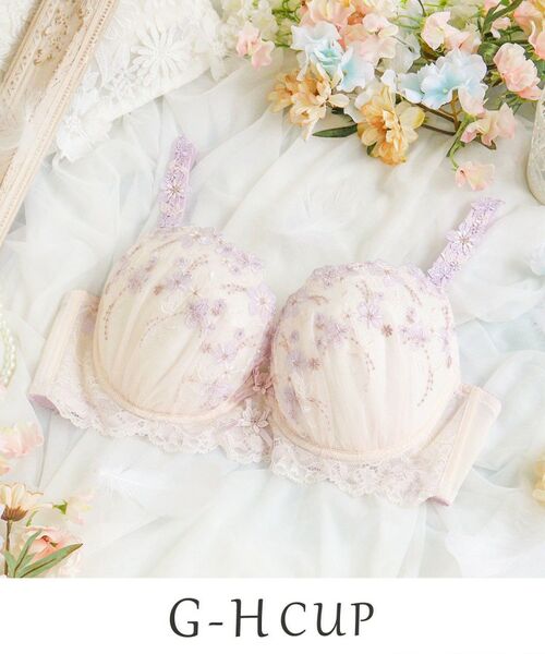 Risa Magli / リサマリ ブラ | フェナ ブラジャー (G-H) ＜Glamor Bra／バストアップタイプ＞（ピンク(071)）