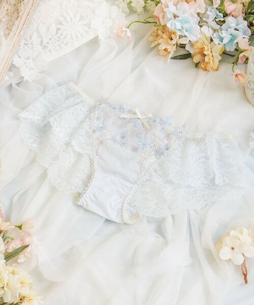 Risa Magli / リサマリ ショーツ | フェナ レースショーツ（サックスブルー(090)）