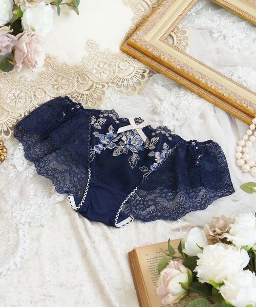 Risa Magli / リサマリ ショーツ | マルレーン レースショーツ（ネイビー(094)）