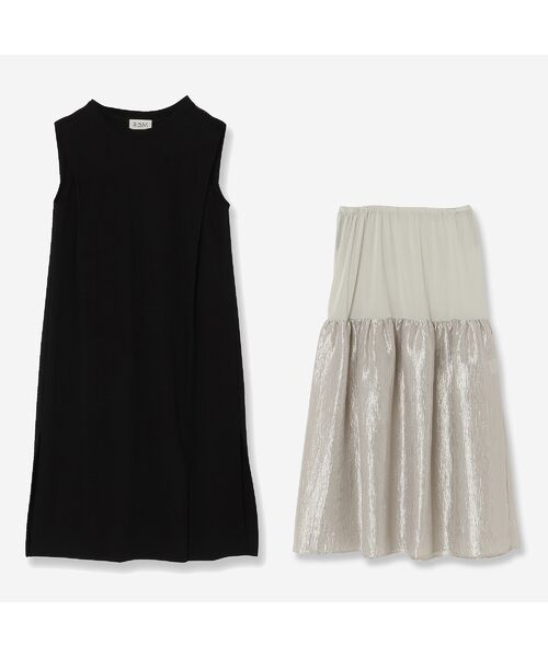 R-ISM / リズム ミニ丈・ひざ丈ワンピース | 【接触冷感・UVカット】シャイニーペチコンビジャージーワンピース | 詳細1