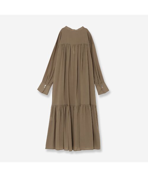 セール】 【吸湿速乾】バンドカラーシャツワンピース （ミニ丈