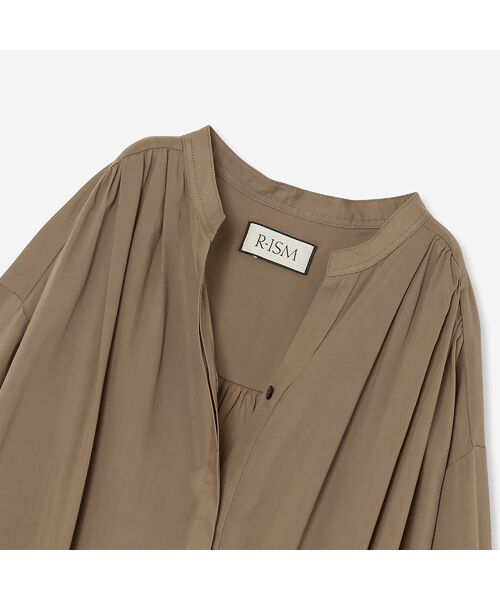 R-ISM / リズム ミニ丈・ひざ丈ワンピース | 【吸湿速乾】バンドカラーシャツワンピース | 詳細2