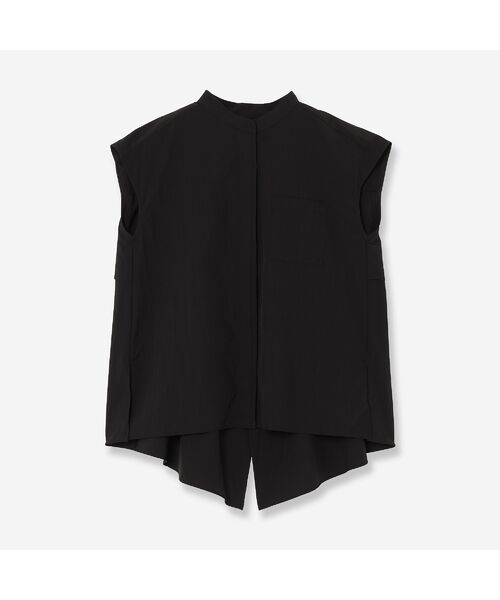 R-ISM/リズム 【セットアップ対応】【撥水加工・接触冷感】バックフリルイージーブラウス ブラック 4
